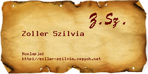 Zoller Szilvia névjegykártya