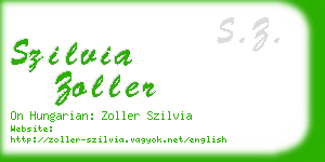 szilvia zoller business card